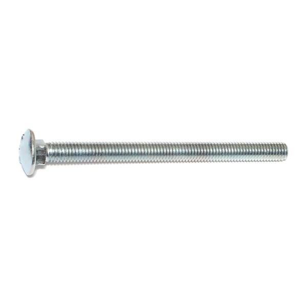 Midwest Fastener Carriage Bolt, Square Neck, 16 (Coarse), 5 in L, Steel, Zinc Plated, 4 PK 34923 - main